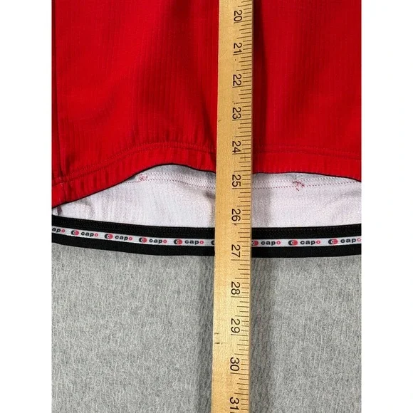 Capo Italy Long Sleeve Winter Cycling Jersey (Men's Small) Red - Picture 10 of 12